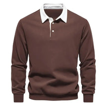 2024 Spring Fashion Design Polo Neck Sweatshirts for Men Quality Cotton Casual and Social Wear Mens New In Sweatshirts Pullover 