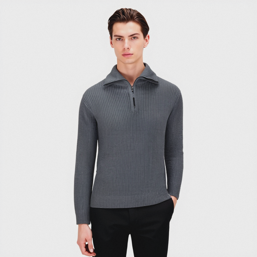 Suéter de Tricot com Meio Zíper "Estiluro" Maison